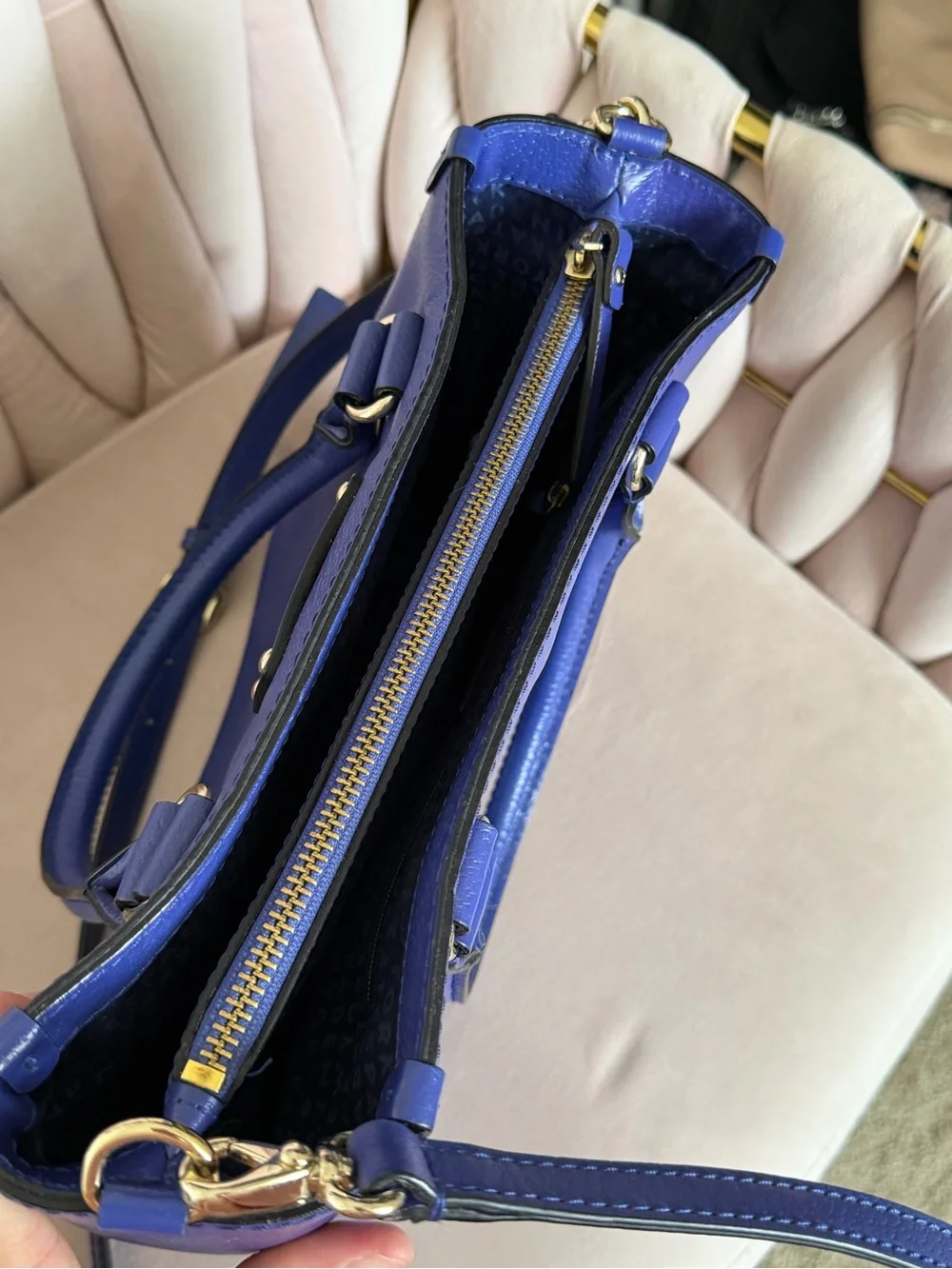 Kate Spade ♠️ Wellesley Quinn Blue Leather Satchel 💙